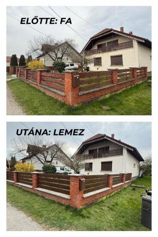 kerítés előtte-utána